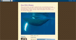 Desktop Screenshot of onewithwhales.blogspot.com