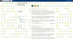 Desktop Screenshot of noexcusesnolimitations.blogspot.com