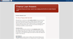 Desktop Screenshot of financeloananswers.blogspot.com