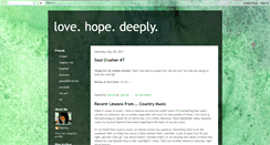 Desktop Screenshot of lovehopedeeply.blogspot.com