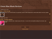 Tablet Screenshot of greenmanmusicreviews.blogspot.com