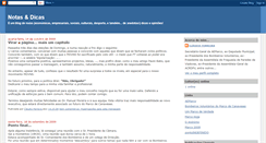 Desktop Screenshot of notasedicas.blogspot.com