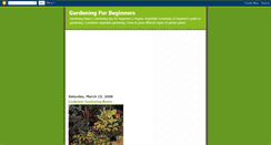 Desktop Screenshot of gardening-for-beginners.blogspot.com