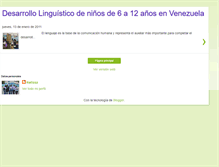 Tablet Screenshot of desarrollolinguisticoenvenezuela.blogspot.com