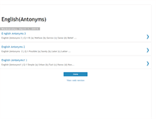 Tablet Screenshot of demeantonyms.blogspot.com