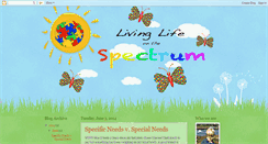 Desktop Screenshot of livinglifeonthespectrum.blogspot.com