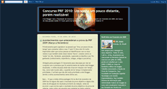 Desktop Screenshot of concursoprf2010.blogspot.com