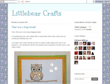 Tablet Screenshot of littlebearcrafts.blogspot.com