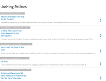 Tablet Screenshot of joshingpolitics.blogspot.com