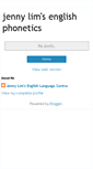 Mobile Screenshot of jennylimsenglishphonetics.blogspot.com