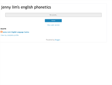 Tablet Screenshot of jennylimsenglishphonetics.blogspot.com