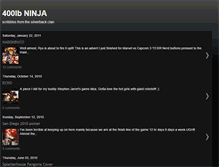 Tablet Screenshot of 400lbninja.blogspot.com