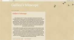 Desktop Screenshot of galileos-telescope.blogspot.com
