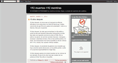 Desktop Screenshot of 192muertos192mentiras.blogspot.com