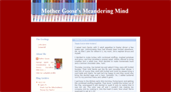 Desktop Screenshot of mothergoosesmeanderingmind.blogspot.com