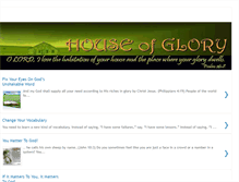 Tablet Screenshot of house-of-glory.blogspot.com