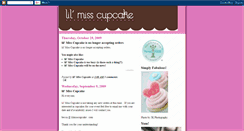 Desktop Screenshot of lilmisscupcakesblog.blogspot.com