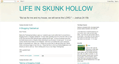 Desktop Screenshot of lifeinskunkhollow.blogspot.com