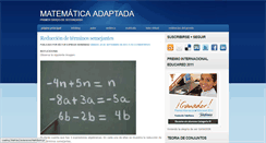 Desktop Screenshot of matematicaadaptada1.blogspot.com