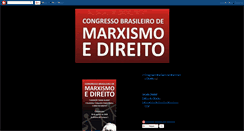 Desktop Screenshot of congressobrasileirodemarxismoedireito.blogspot.com