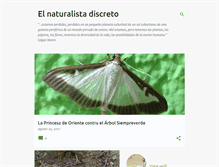 Tablet Screenshot of elnaturalistadiscreto.blogspot.com