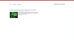 Desktop Screenshot of episodes-streaming.blogspot.com