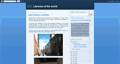 Desktop Screenshot of librariesoftheworld.blogspot.com