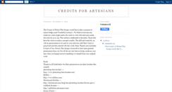 Desktop Screenshot of creditsforartesians.blogspot.com