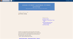 Desktop Screenshot of goodfunnysayings.blogspot.com