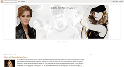 Desktop Screenshot of hermione-fans.blogspot.com