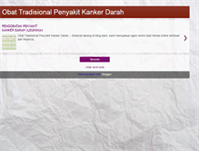 Tablet Screenshot of obattradisionalpenyakitkankerdarah.blogspot.com