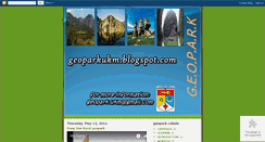 Desktop Screenshot of geoparkukm.blogspot.com