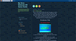 Desktop Screenshot of mysimsdsgameguide.blogspot.com