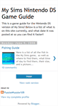 Mobile Screenshot of mysimsdsgameguide.blogspot.com