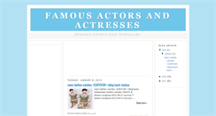 Desktop Screenshot of famousactorsandactresses.blogspot.com