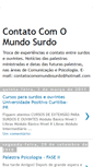 Mobile Screenshot of contatocomomundosurdo.blogspot.com
