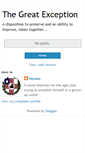 Mobile Screenshot of greatexception.blogspot.com