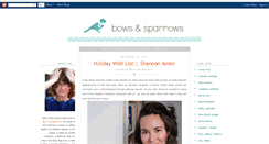 Desktop Screenshot of bowsandsparrows.blogspot.com