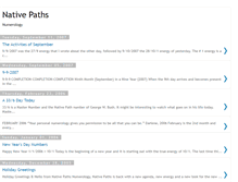 Tablet Screenshot of nativepathsnumerology.blogspot.com