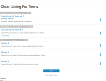 Tablet Screenshot of cleanlivingforteens.blogspot.com