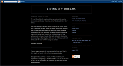 Desktop Screenshot of livingmydreams.blogspot.com