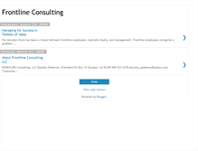 Tablet Screenshot of frontlineconsulting.blogspot.com