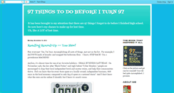 Desktop Screenshot of 97thingstodobeforeiturn97.blogspot.com