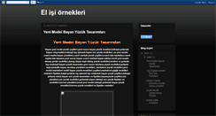 Desktop Screenshot of elisleriornekleri.blogspot.com