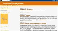 Desktop Screenshot of hochschulmanagement.blogspot.com