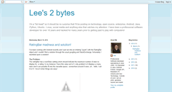 Desktop Screenshot of lees2bytes.blogspot.com