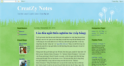 Desktop Screenshot of creatzynotes.blogspot.com