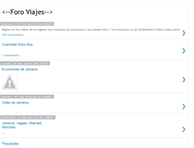 Tablet Screenshot of foroviajes.blogspot.com