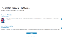 Tablet Screenshot of friendship-bracelet-patterns.blogspot.com