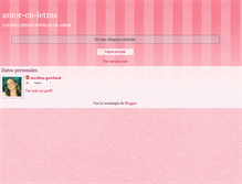 Tablet Screenshot of amor-en-letras.blogspot.com